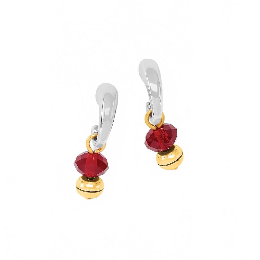 NEW BRIGHTON women's meridian two tone post hope earrings in gold-red